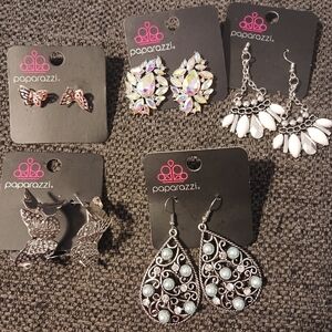 5/$25 Paparazzi Earring Lot   5 Pairs Of Paparazzi Earrings